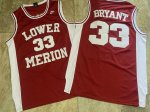 NBA 33 Kobe Bryant Lower Merion authentique Maillot Rouge